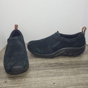 Merrell Jungle Moc Shoes Men's 11.5 Black Suede Leather Slip On Casual Sneakers